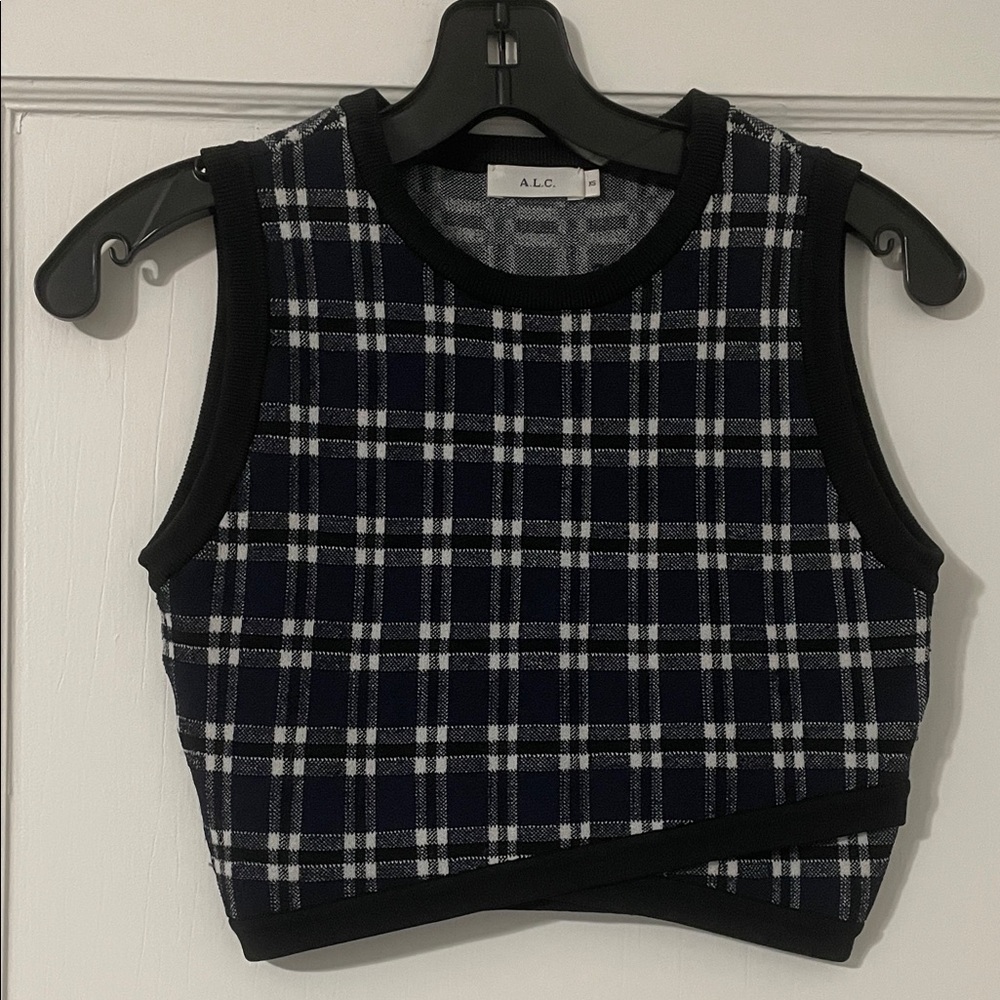 A.L.C. Monochrome Checkered Knit